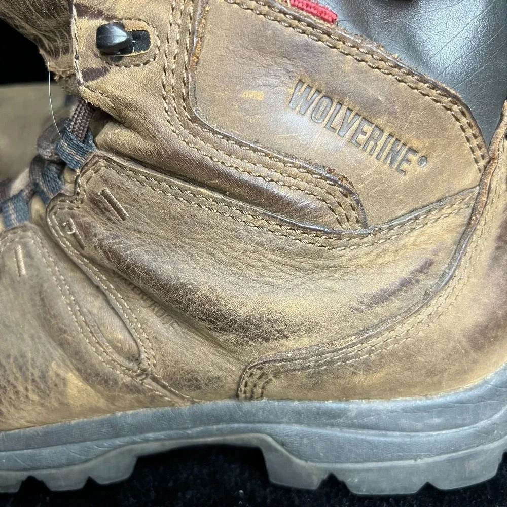 Wolverine Bonaventure W04417 Mens US 11.5 M Work Boots‎ Brown Leather Waterproof